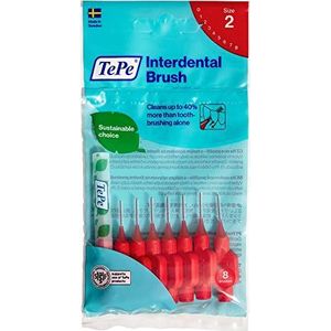 Tepe Hoek interdentale borstel, maat 2, rood, 0,5 mm, 6 stuks