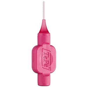 TePe Interdentale borstel, roze, ISO-maat 0 (0,4 mm), voor een eenvoudige en grondige reiniging van de tussenruimtes tussen de tanden, 1 x 8 interdentale borstels