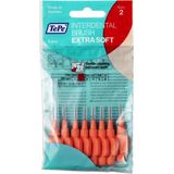 TePe - Extra Zacht - Rager - Lichtrood - 8 Stuks - Ergonomisch Handvat