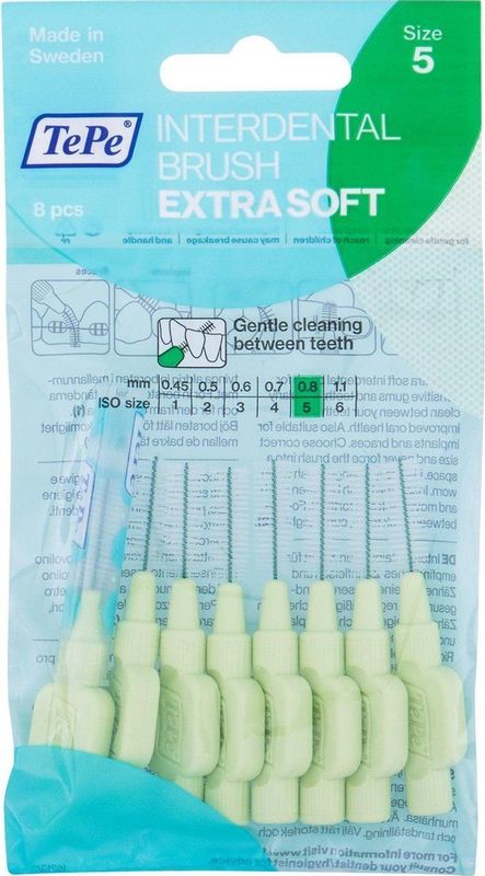 TePe - Extra Zacht - Rager - Lichtgroen - 8 Stuks