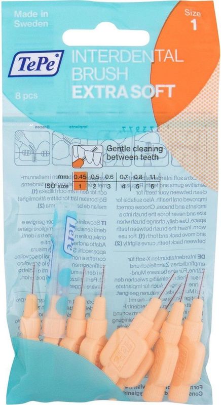 TePe - Rager - Lichtoranje - 8 Stuks - Extra Zacht