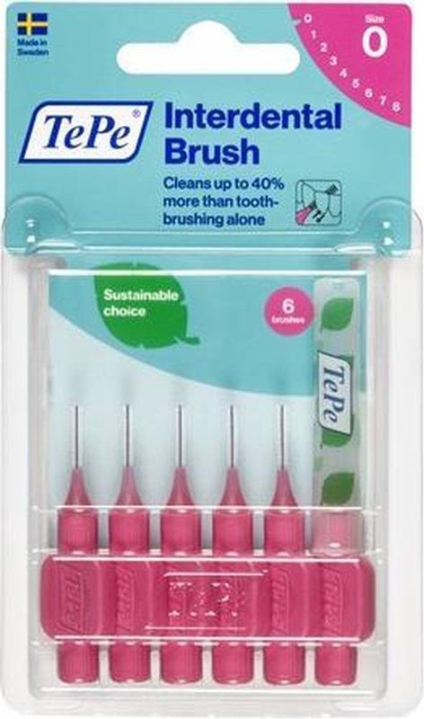 Tepe Interdentalbürste 0,4mm pink 6 St Zahnbürste