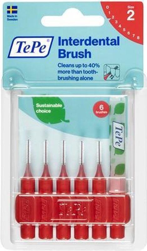 TePe - Interdentale Ragers - Rood - Kunststof Gecoate Metaaldraad