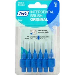 TePe Interdentale Ragers Original Blauw ISO maat 3 – 0,6 mm (6 stuks)