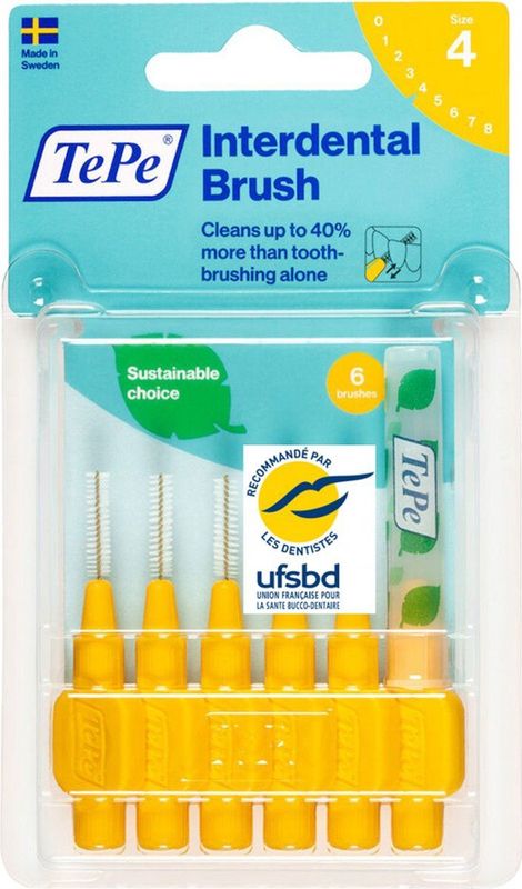 TePe - Interdentale Ragers - Geel - Kunststof Gecoate Metaaldraad