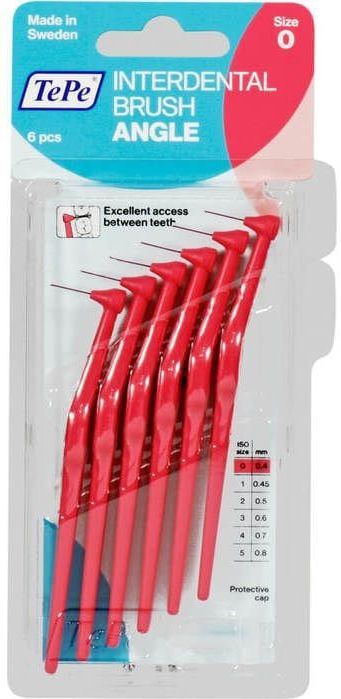 TePe Angle Interdentale Ragers Roze ISO maat 1  – 0,4 mm (6 stuks)