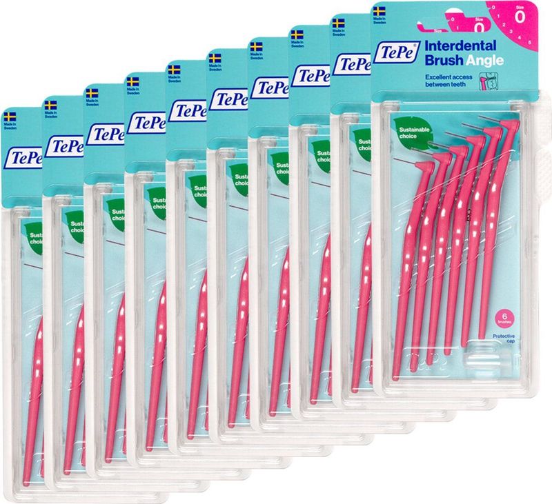 TePe Angle - Interdentale Ragers - Roze - Kunststof Gecoate Metaaldraad