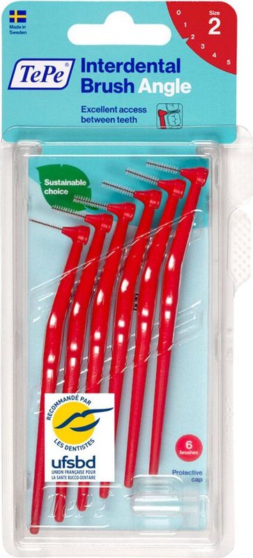 TePe - Angle Interdentale Ragers - Rood - 0,5 mm - 6 Stuks