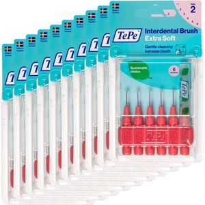 Tepe X Zacht Ragers - Interdentale Borstels 0.5mm Lichtrood Voordeelverpakking