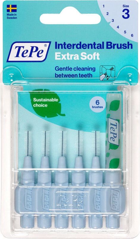 TePe - Interdentale Ragers - Lichtblauw - Extra Soft - 6 Stuks