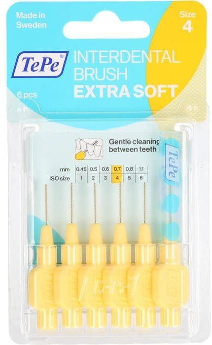 TePe - Interdentale Ragers - Extra Soft - Lichtgeel - 6 Stuks