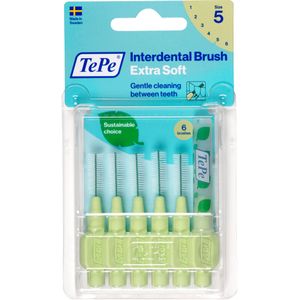 TePe Interdentale Ragers Extra Soft Lichtgroen ISO maat 5 – 0,8 mm (6 stuks)