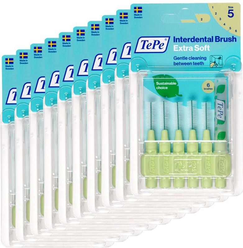 TePe - Ragers - Lichtgroen - Extra Zacht - 10 stuks