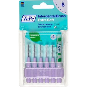 10x TePe Ragers Extra Zacht 1,1 mm Lichtlila 6 stuks