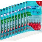 10x TePe Ragers 0,5 mm Rood blister à 8 stuks