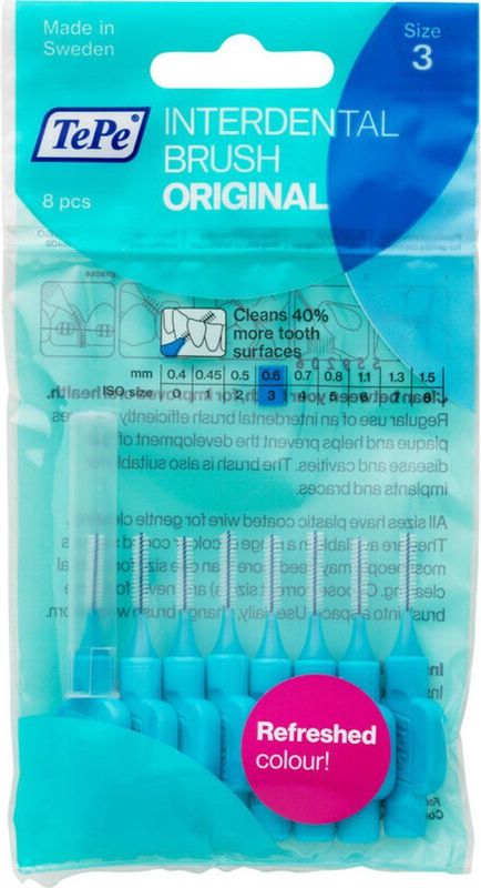 TePe Interdentale Ragers Original 0,6 mm Blauw 8 stuks