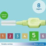 TePe Interdentale Ragers Original 0,8 mm Groen 8 stuks