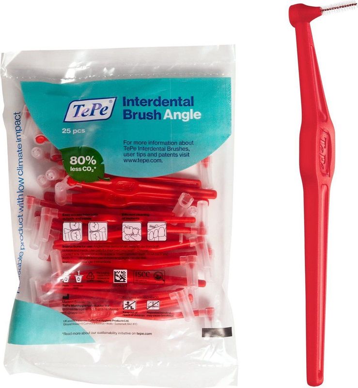 TePe Angle Interdentale Ragers - Rood - 0.5 mm - 25 Stuks