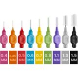 TePe - Interdentale Borstels - Grijs - Pack van 25 - Kunststof Gecoate Draad