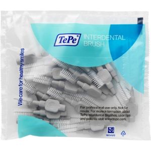TePe - Interdentale Borstels - Grijs - Pack van 25 - Kunststof Gecoate Draad