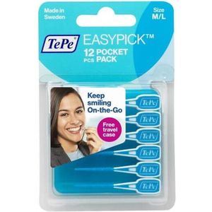 TePe EasyPick M/L Pocket Pack Turqoise - 12 stuks
