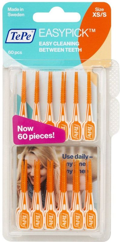TePe EasyPick Oranje maat XS/S – 60 stuks