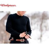 Woolpower - Merino Base Layer Crewneck - Zwart - Merinowol