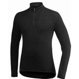 Woolpower - Zip Turtleneck 200 - Unisex - Zwart - Wol