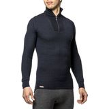 Woolpower - Zip Turtleneck 200 - Unisex - Zwart - Wol