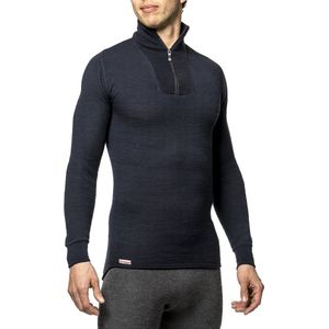 Woolpower - Zip Turtleneck 200 - Unisex - Zwart - Wol