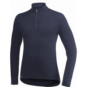 Woolpower - Zip Turtleneck 200 - Baselayer - Unisex - Zwart - Wol