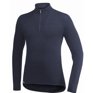 Woolpower - Mid Layer Zip Turtleneck - Dark Navy - Merino Wol