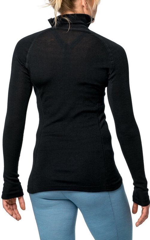 Woolpower - Zip Turtleneck Lite - Skipully - Zwart - Merino Wol