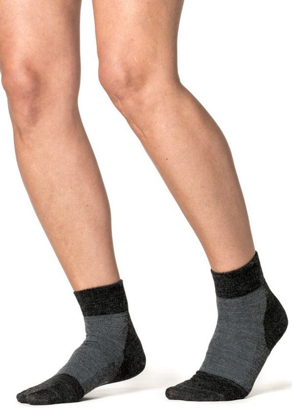 Sokken Woolpower Unisex Socks Skilled Short Liner Dark Grey Grey