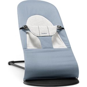 BabyBjörn Wipstoel Balance Soft - Cotton-Jersey - Blauw-Grijs - Ergonomisch - Verstelbaar - Inklapbaar