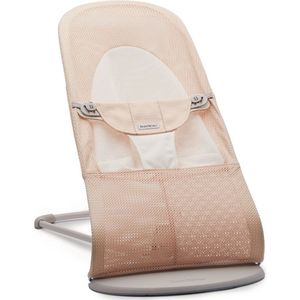 BabyBjörn Wipstoel Balance Soft - Mesh - Parelmoerroze-Wit - Ergonomisch - Verstelbaar - Inklapbaar