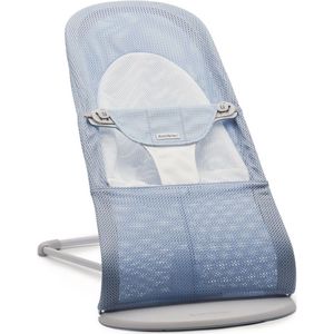 BabyBjörn Wipstoel Balance Soft - Mesh - Hemelsblauw-Wit - Ergonomisch - Verstelbaar - Inklapbaar