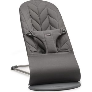 BabyBjörn Wipstoel Bliss - Geweven kroonblad quilt - Antraciet - Ergonomisch - Verstelbaar - Inklapbaar