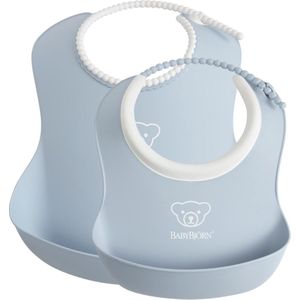 BabyBjörn Feeding Bib Set, 2 stuks, Poeder Blauw