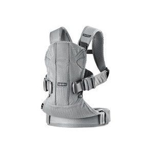 BabyBjörn Draagzak One Air - 3D Mesh - Zilver - Buikdrager - Rugdrager – Ergonomisch – Ademend