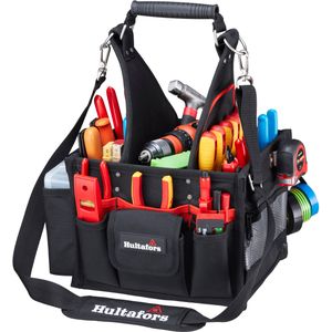 Hultafors Gereedschapstas - Open 34-vaks - Zwart/Rood - Ballistisch Polyester