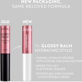 Isadora - Glossy Balm Hydrating Stylo - Lipgloss - Transparant - Cacao- en Sheaboter