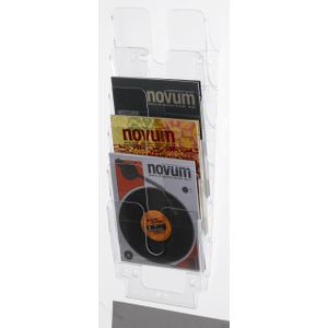 Durable Flexiplus folderhouder - 74,5 x 24,7 x 10 cm - Transparant - 6 staande A4 vakken