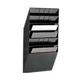 Durable Prospektspender Flexiboxx 6 A4 quer 6 Fächer schwarz