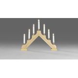 Konstsmide - Kaarsenbrug - Hout - 39 x 24 cm - 7 Lampjes - Warm Wit