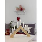 Konstsmide - Kaarsenbrug - Hout - 39 x 24 cm - 7 Lampjes - Warm Wit