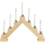 Konstsmide - Kaarsenbrug - Hout - 39 x 24 cm - 7 Lampjes - Warm Wit