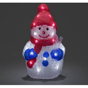 Konstsmide - Staande Sneeuwpop - Wit - LED Verlichting - 31 cm