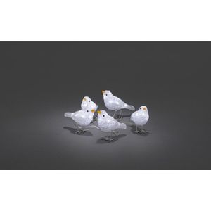Konstsmide - LED Vogeltjes Set - Acryl - Koud Wit - 5 Stuks