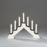 Konstsmide - Kaarsenbrug - Wit - 38 x 30 cm - 7 Lampjes - Warm Wit - Hout